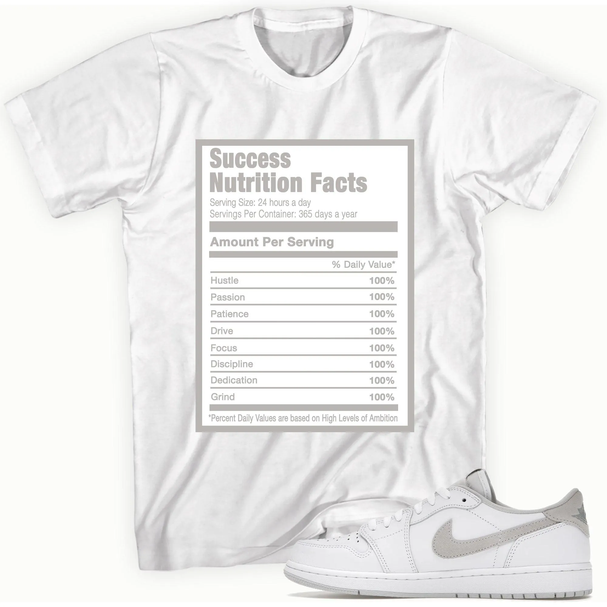 1 Low Neutral Grey (2021) Shirt Success Nutrition