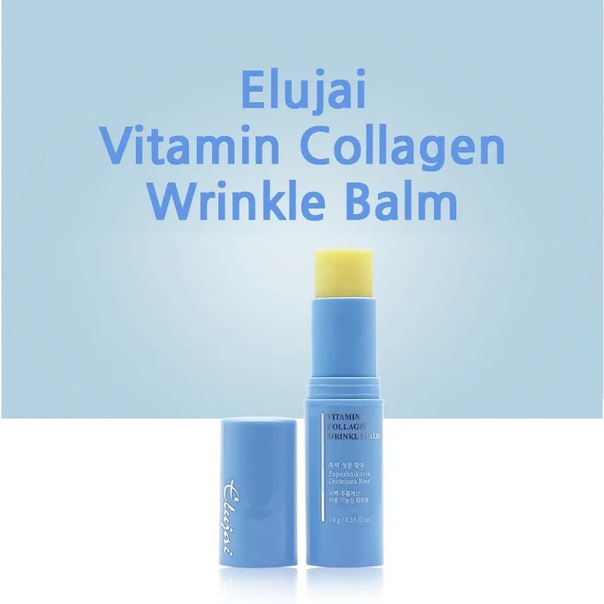 4 Pieces ELUJAI Vitamin Collagen Wrinkle Balms 10g Oily Skincare Moisture Anti Aging Wrinkles fine Lines Whitening Soothing Ice Cooling Effects