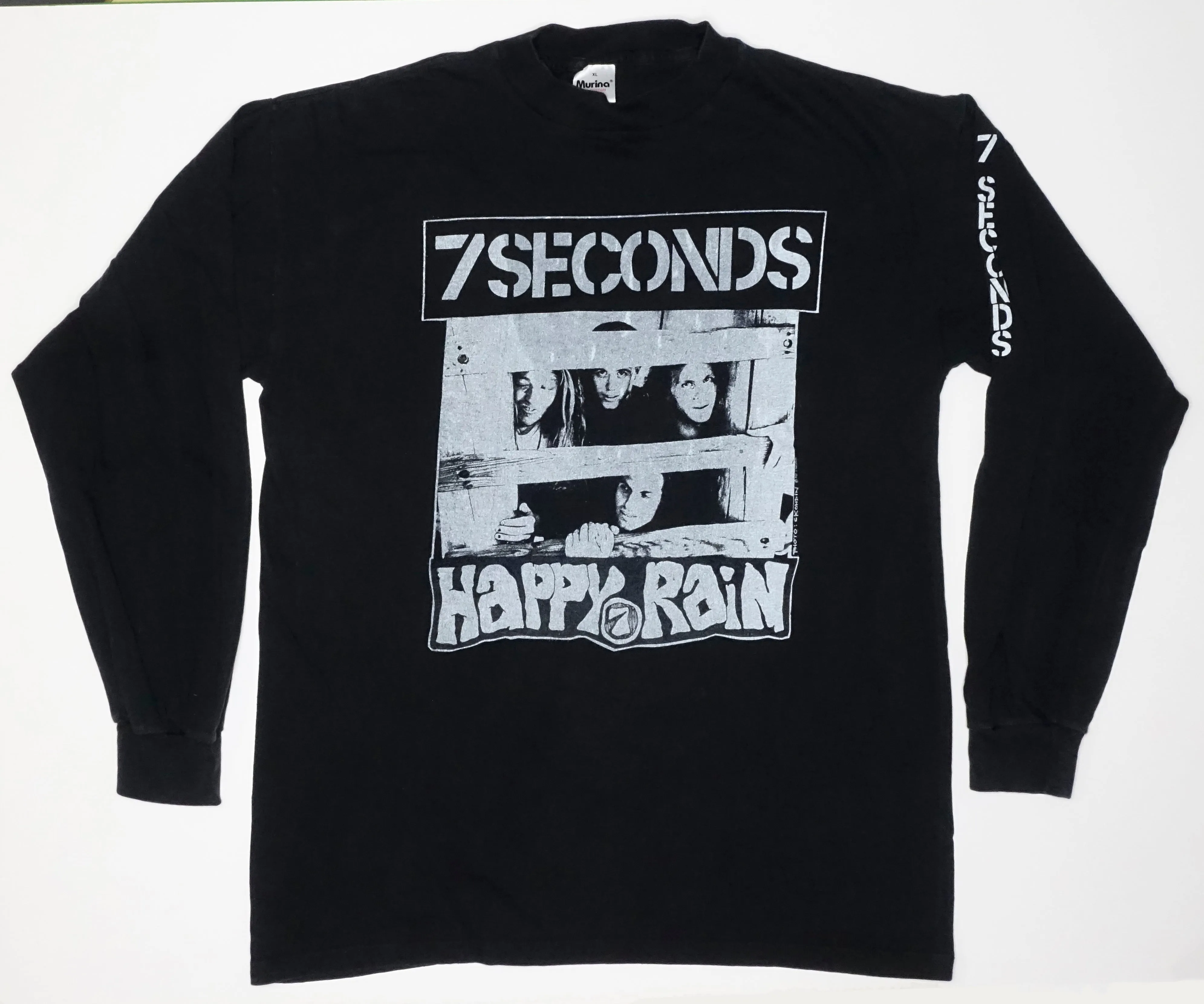 7 Seconds  ‎–  Happy Rain / Git Nekkid North American 1991 Tour Long Sleeve Shirt Size XL