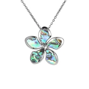 Abalone Sunrise Plumeria Pendant