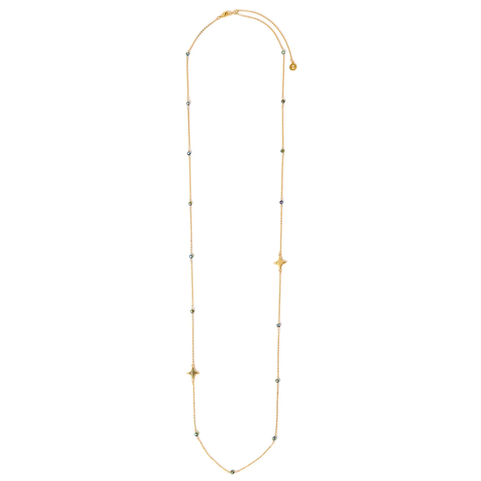 Accessorize London Women's Z Real Gold-Plated Beaded Long Necklace