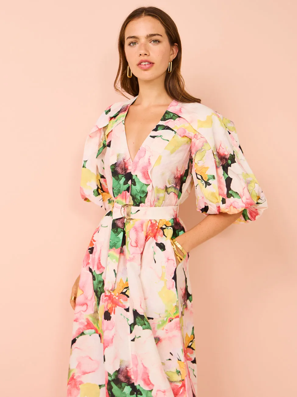 Acler Clayton Maxi Dress in Daphne Posy