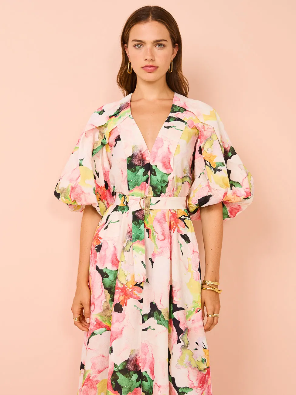 Acler Clayton Maxi Dress in Daphne Posy