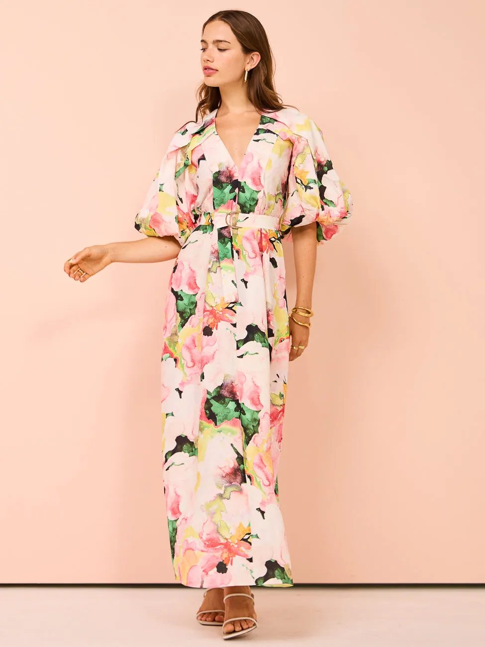 Acler Clayton Maxi Dress in Daphne Posy