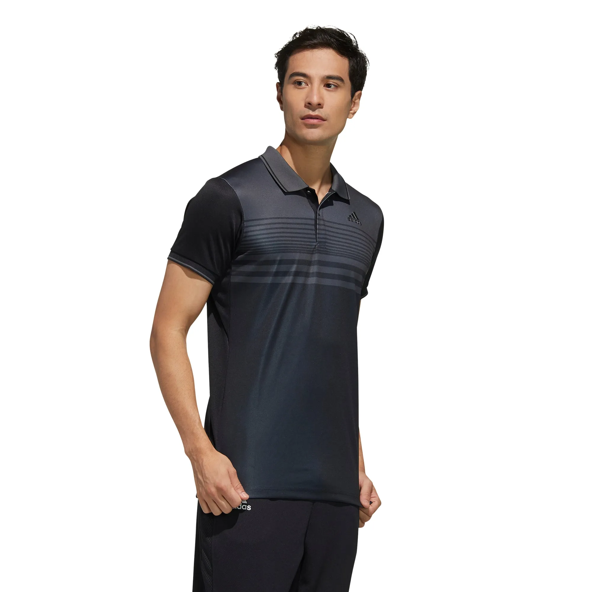 adidas Men's Polo Colorblock Pique - Black/Grey FN1451