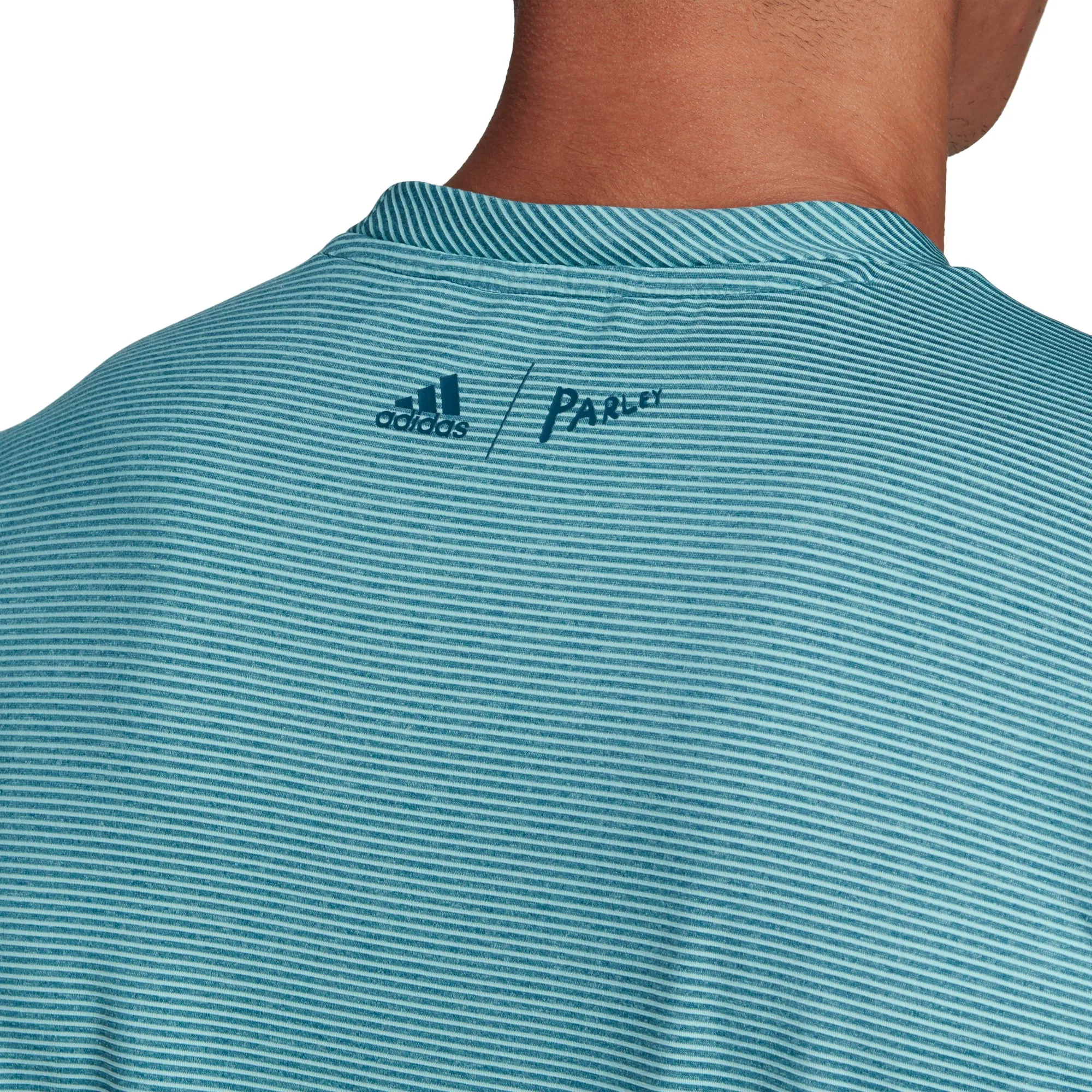 adidas Men's T-shirt - Parley Striped Blue Spirit DP0286