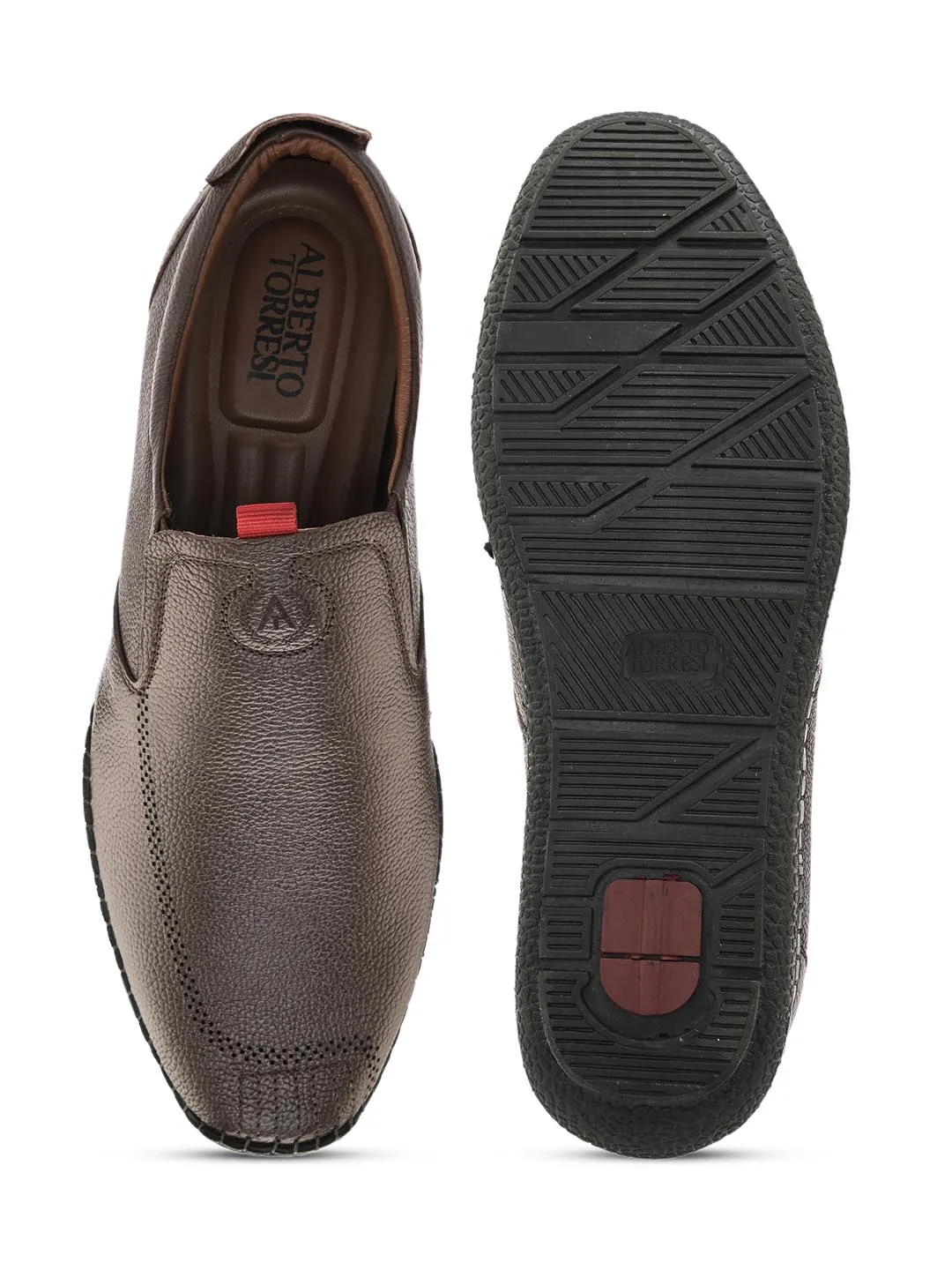 Alberto Torresi | Genuine Mild Leather Flexible Swing Shoe Loafer With PU Footbed And Leather LinningFor Men