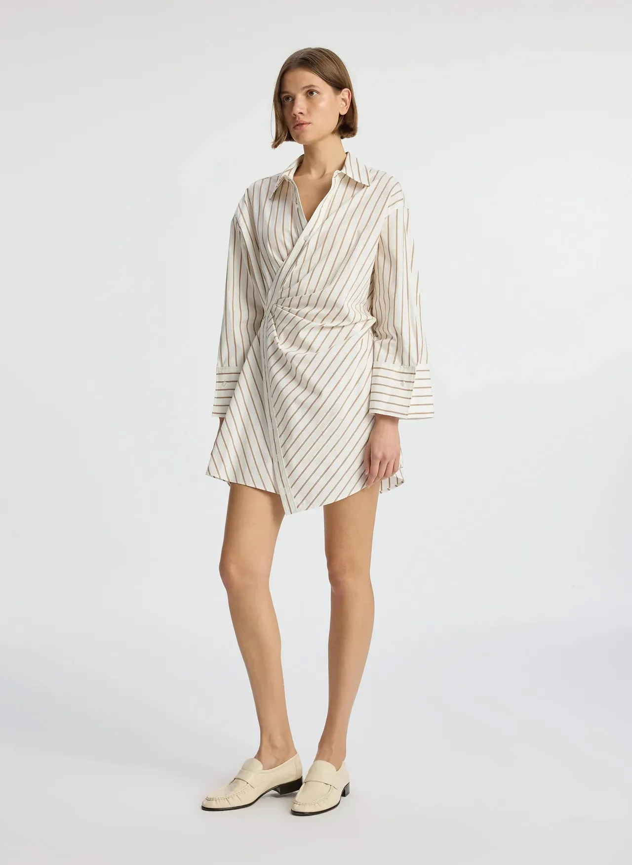 A.L.C - Madison ll Wrap Mini Dress - Bone/Lark