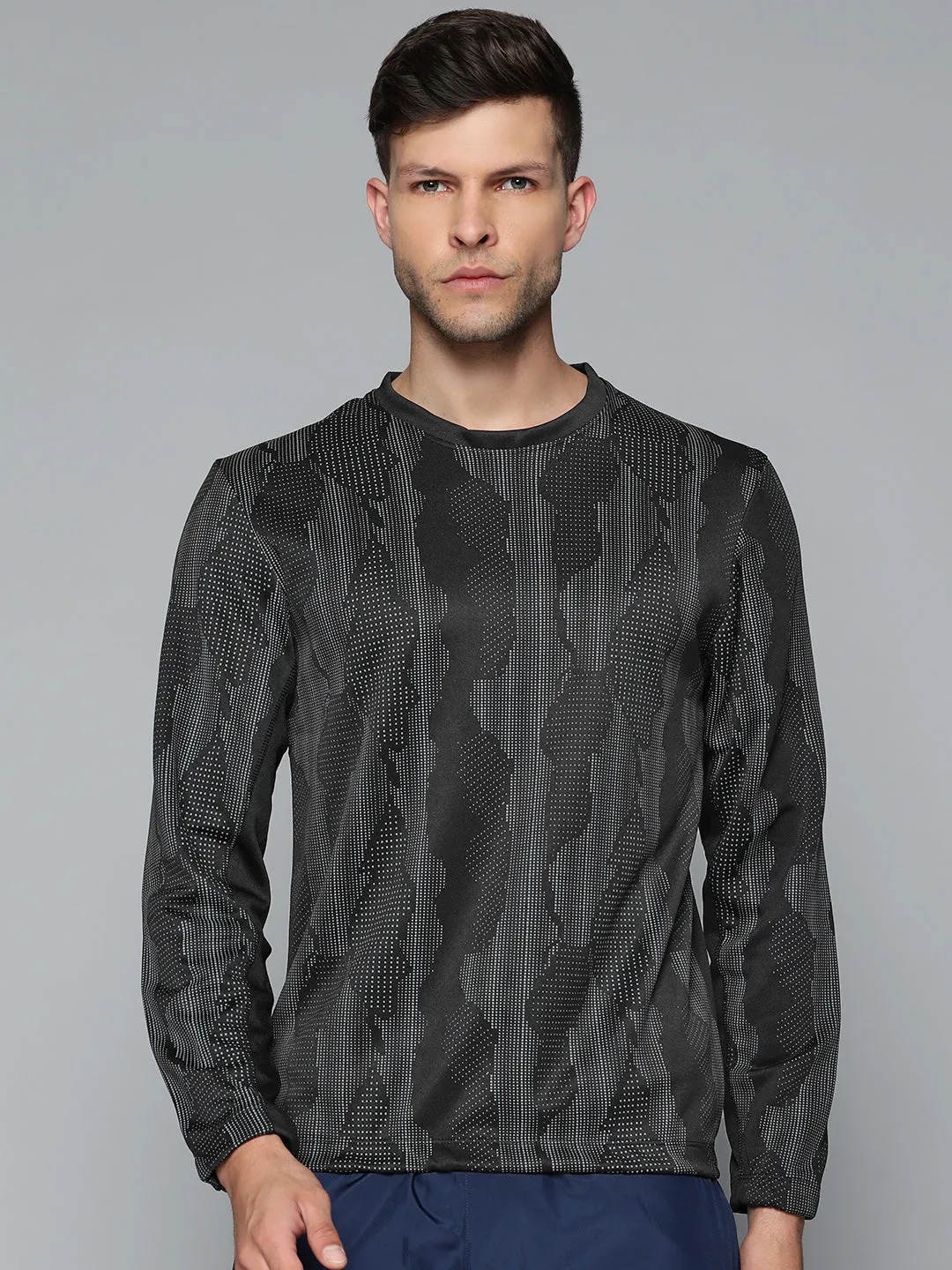 Alcis Men Black Printed Sweatshirt