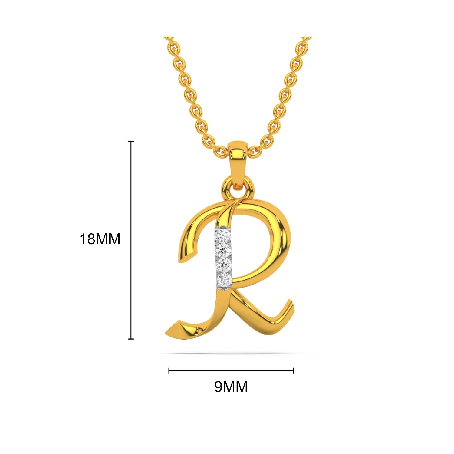 Alphabet R  Unisex Pendant