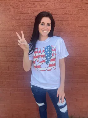 America American Flag Tee