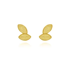 ANASTACIA SOLID GOLD 18K STUD EARRINGS FILIGREE