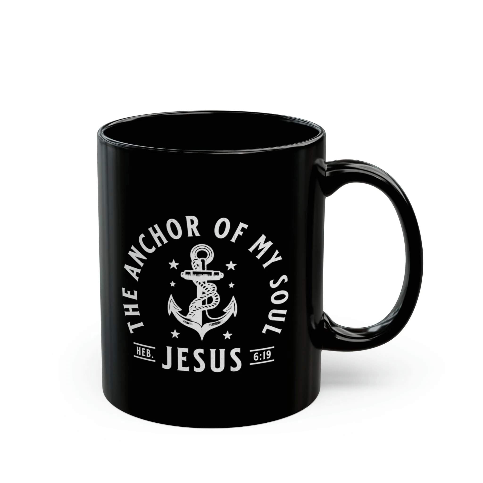 Anchor Of My Soul 11oz Black Mug