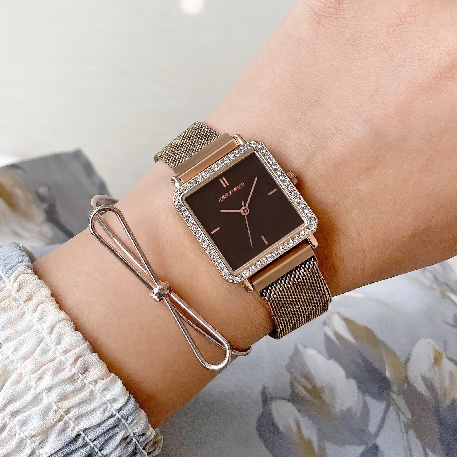 Angelique Rosegold Watch Bracelet Stack