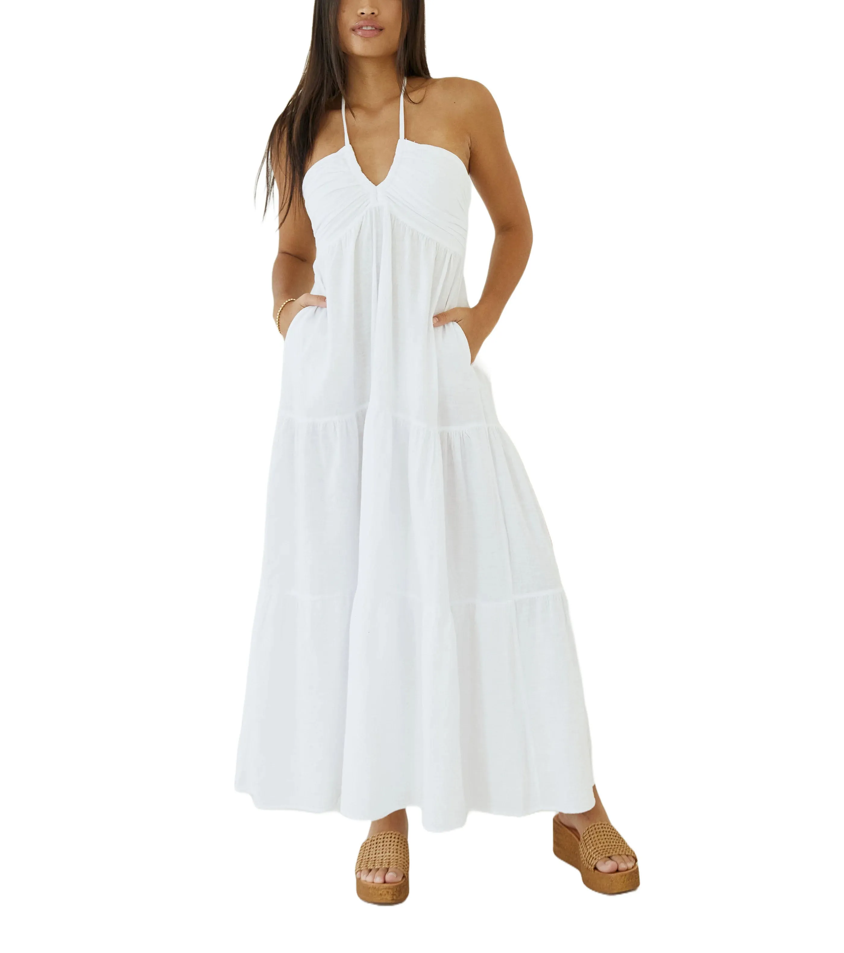 Antigua Halter Maxi Dress