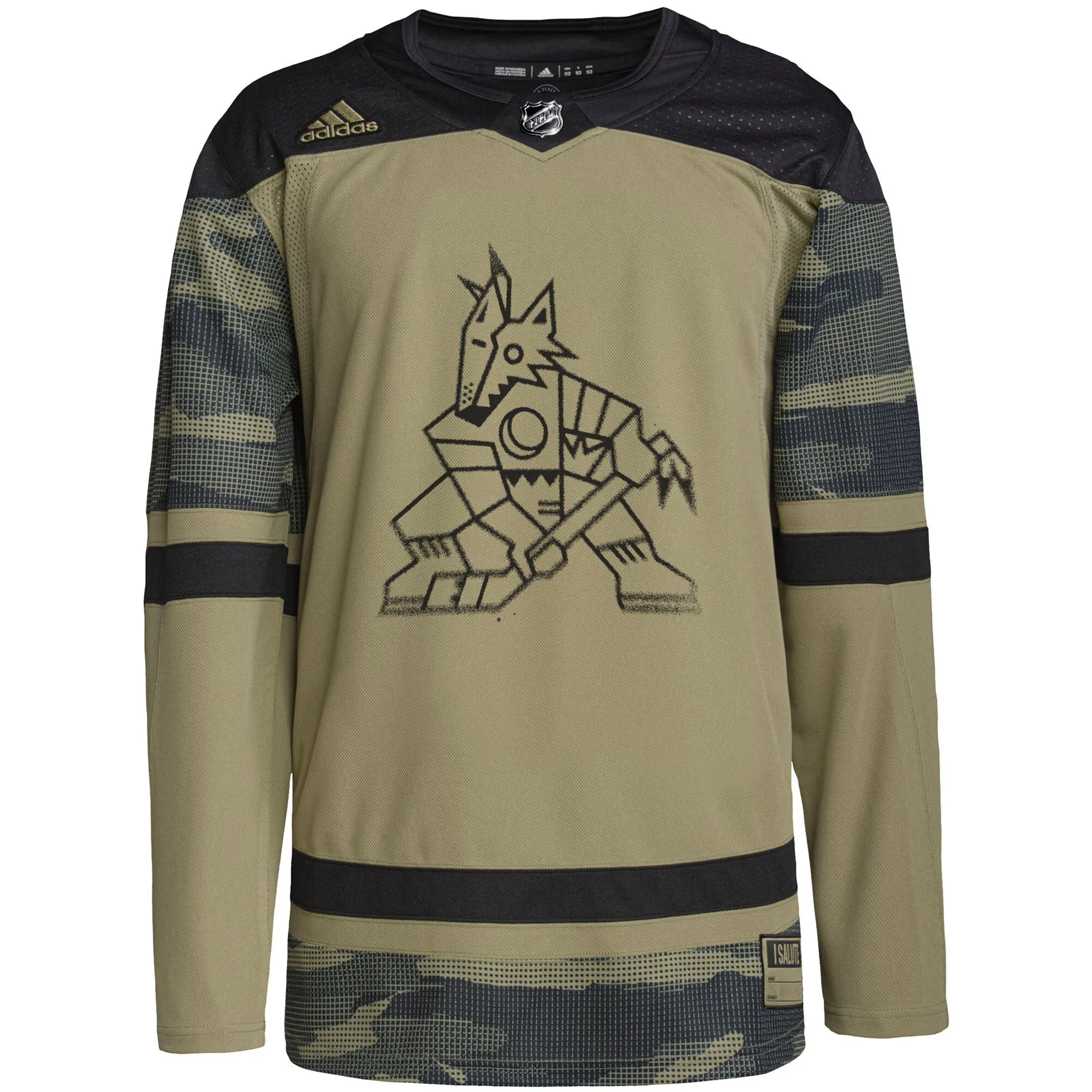 Arizona Coyotes adidas Military Appreciation Team Authentic Practice Jersey - Camo