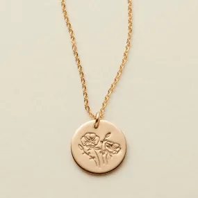 August Birth Flower Necklace