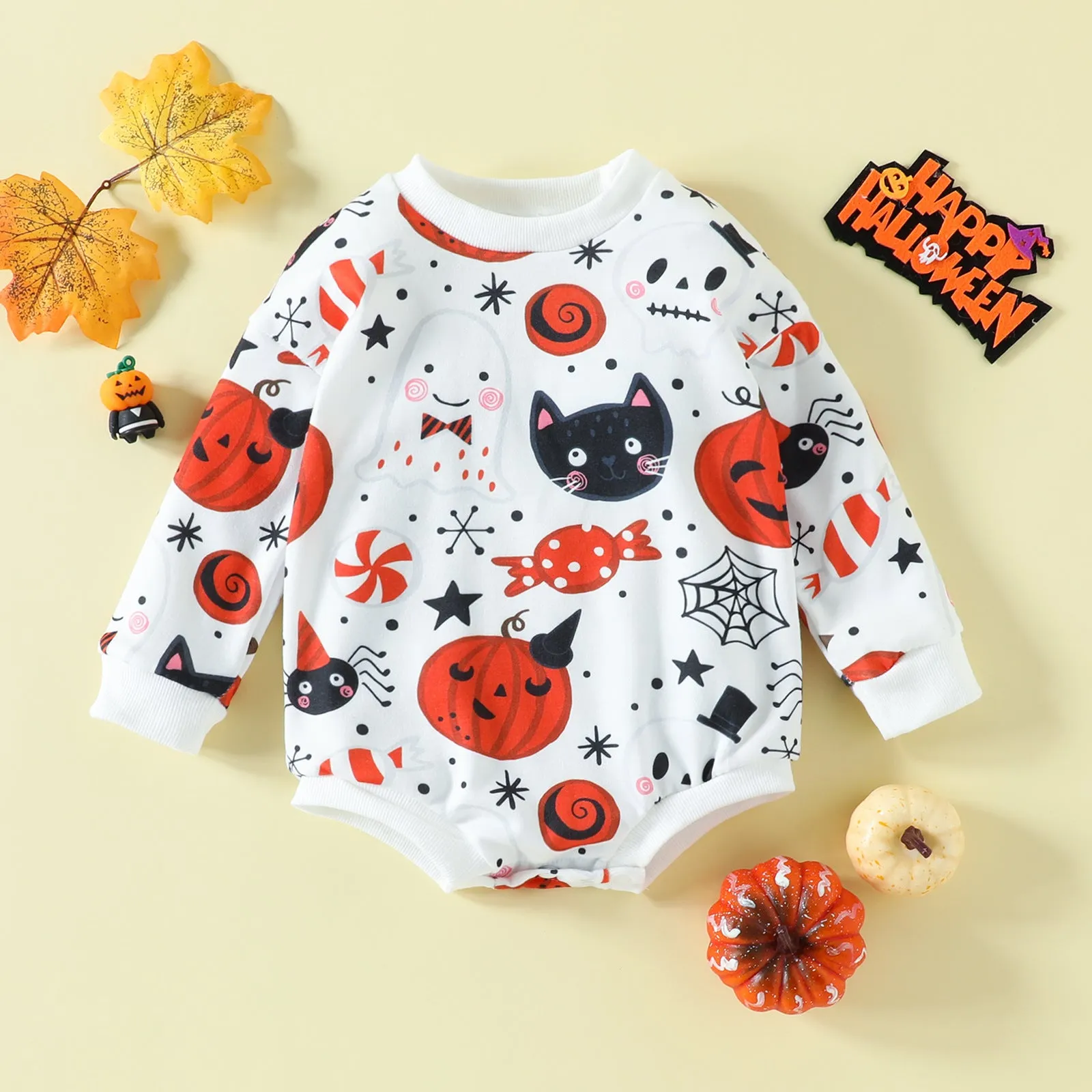 Baby Kid Girls Boys Animals Cartoon Print Halloween Rompers Wholesale 23090614