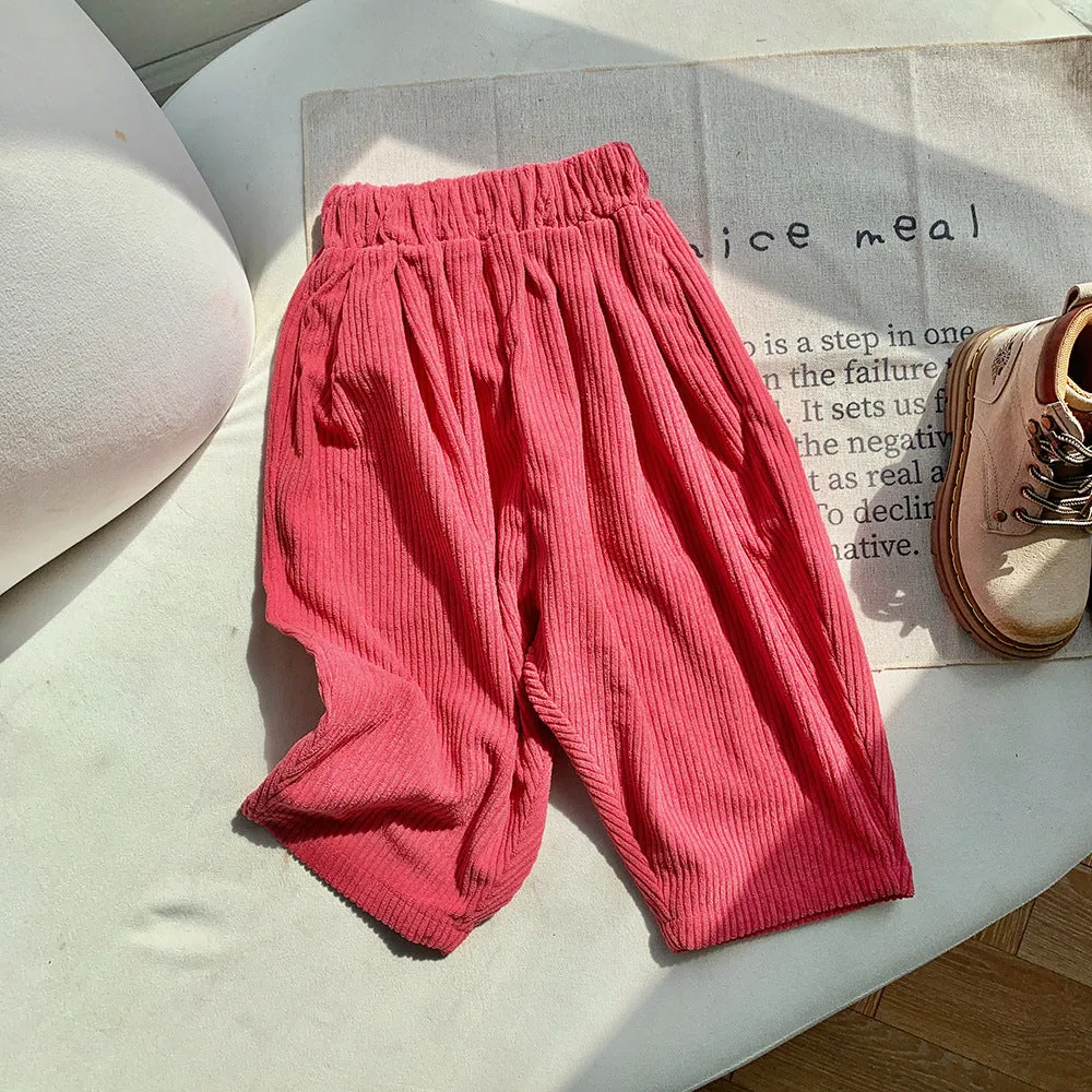 Baby Kid Girls Boys Solid Color Pants Wholesale 23090677