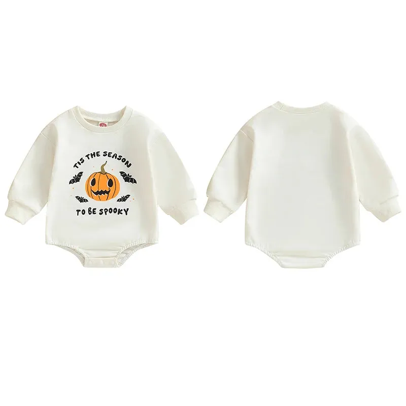 Baby Spooky Season Halloween Pumpkin Onesie Romper