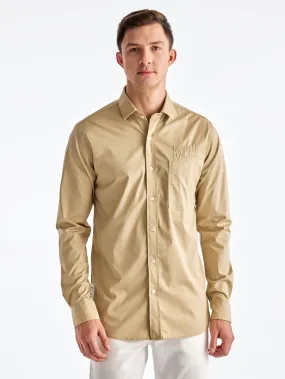 Beige Solid Urban Shirt