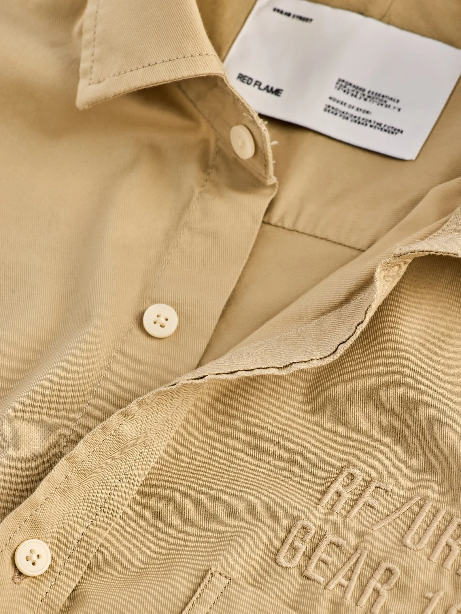 Beige Solid Urban Shirt