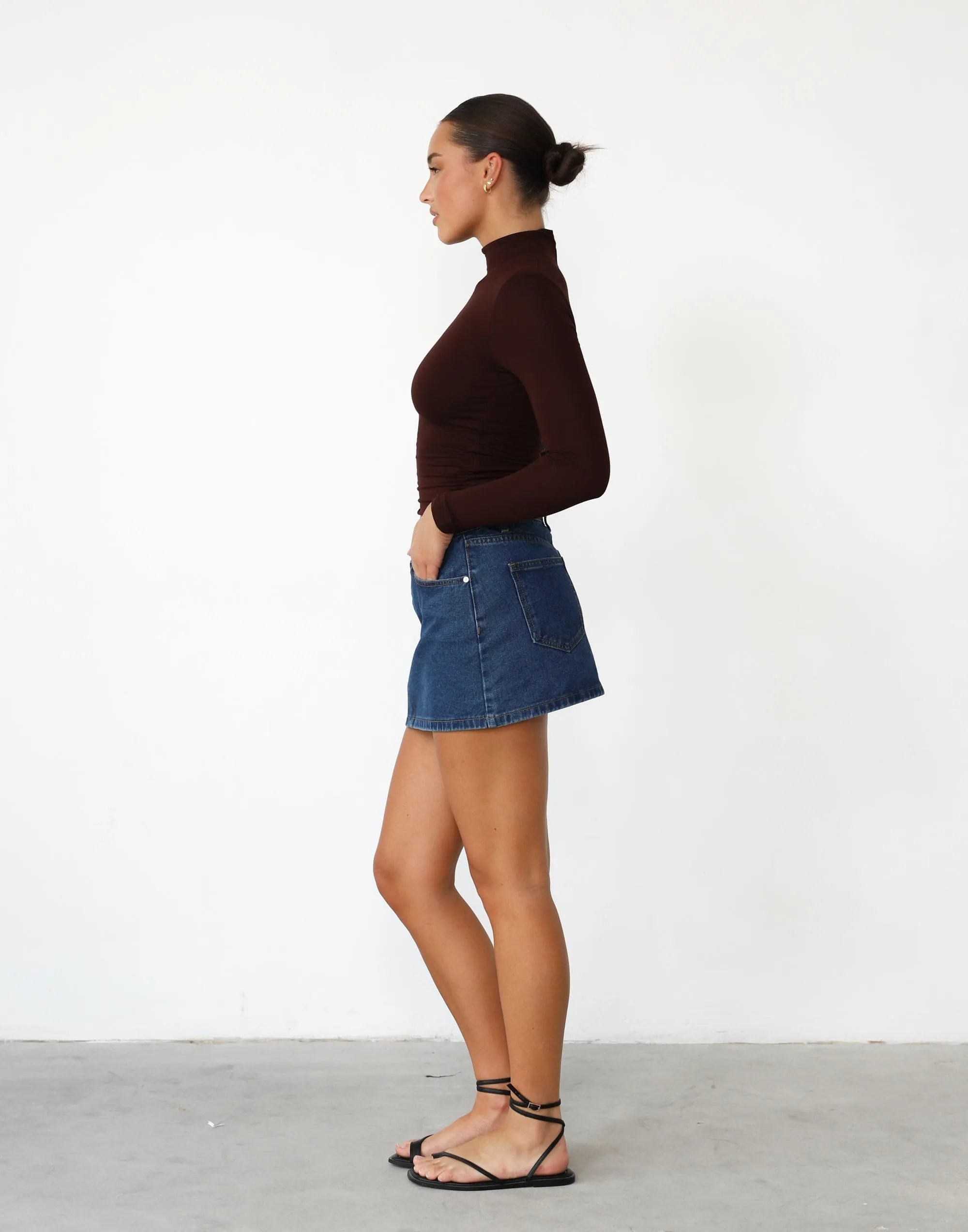 Benny Long Sleeve Top (Cocoa)