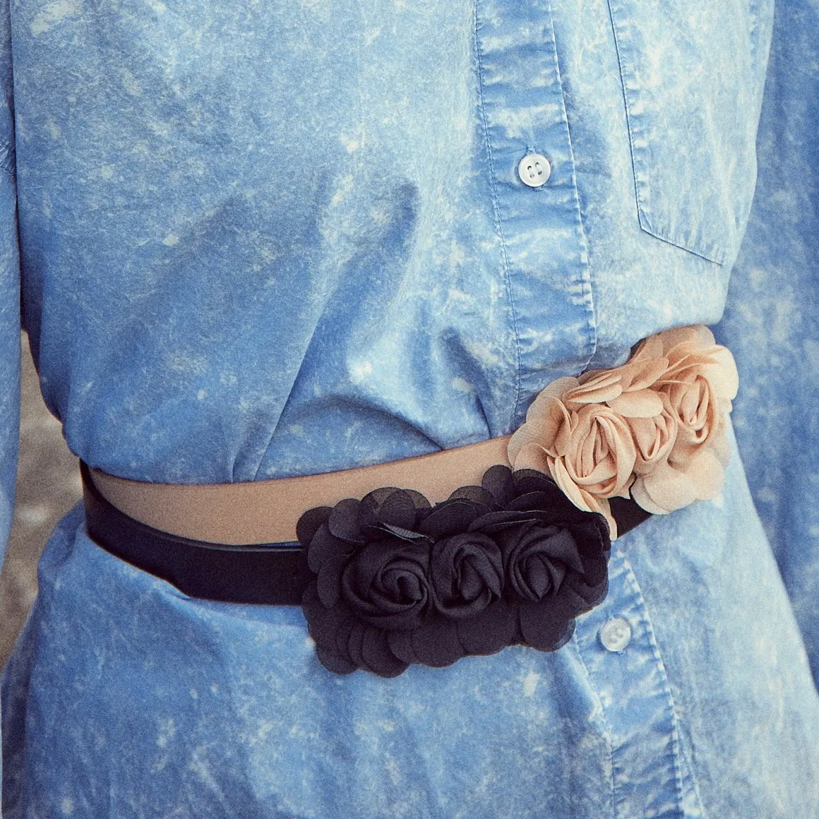 BISQUE PETUNIA FLOWER BELT