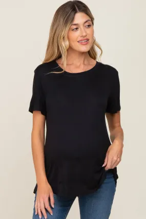 Black Basic Maternity Tee