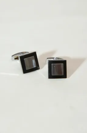 Black Silver Cufflinks