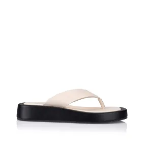 Bouncer II Flatform Thongs - Bone Smooth