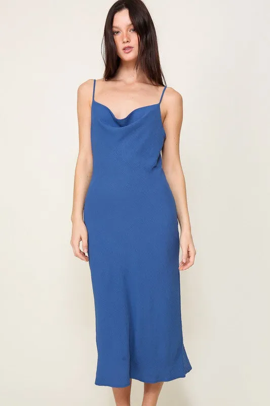 Brooklyn Airflow Cowl Neck Midi Dress