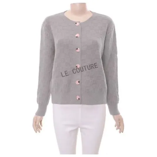 Buttoned Knitted Long Sleeve Top