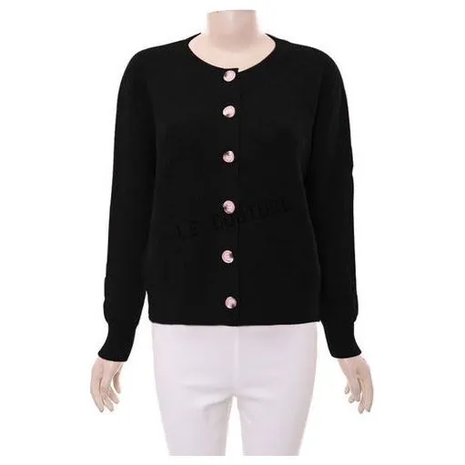 Buttoned Knitted Long Sleeve Top