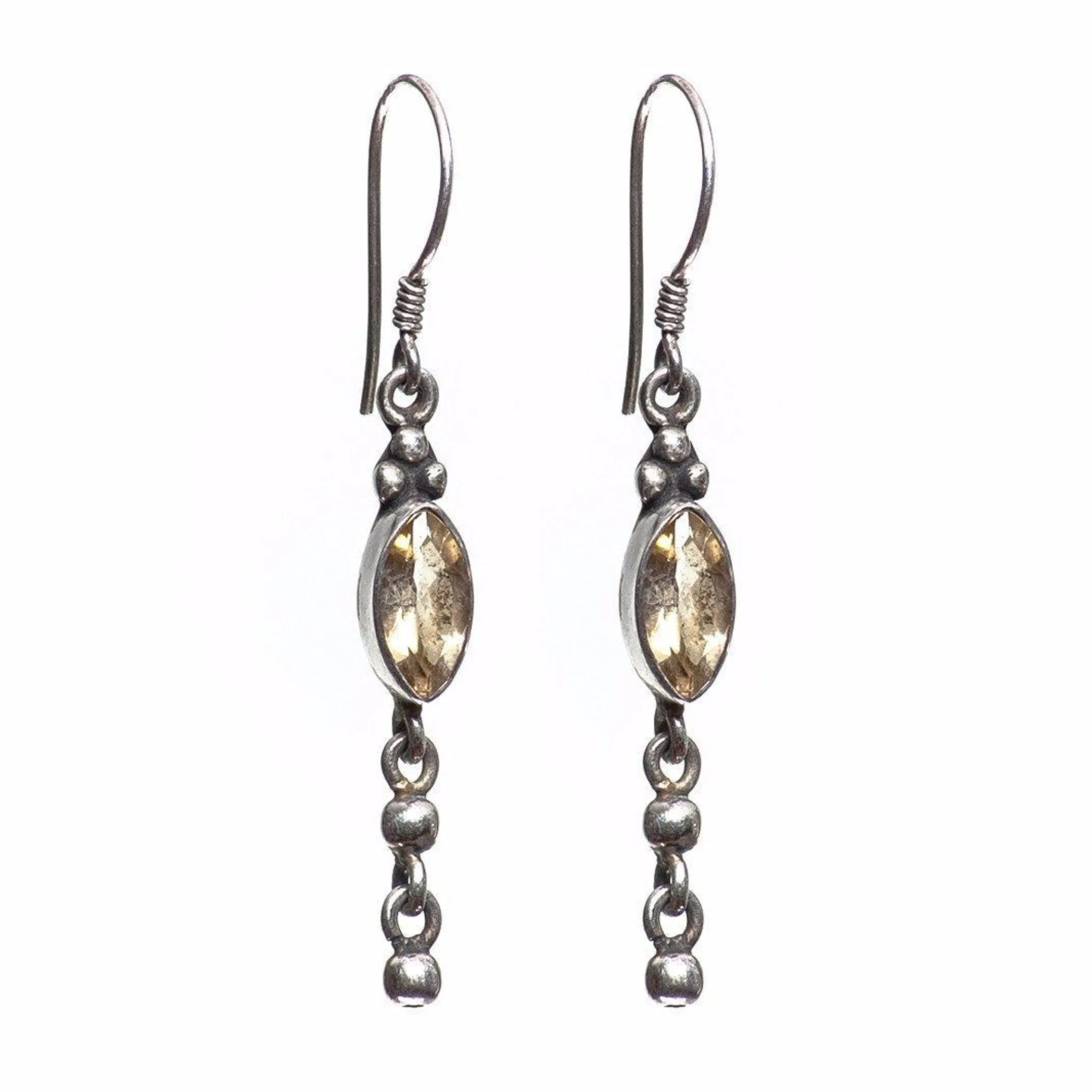 Cat's Eyes Silver Earrings