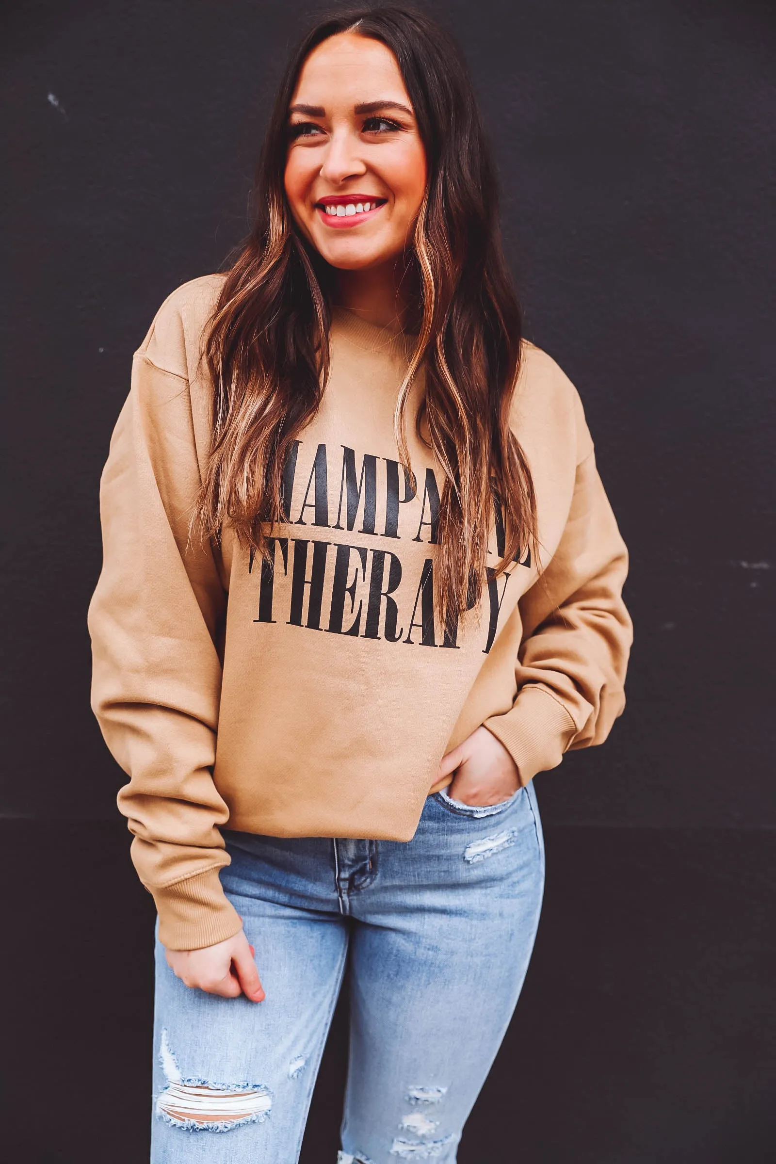 Champagne Therapy Crewneck