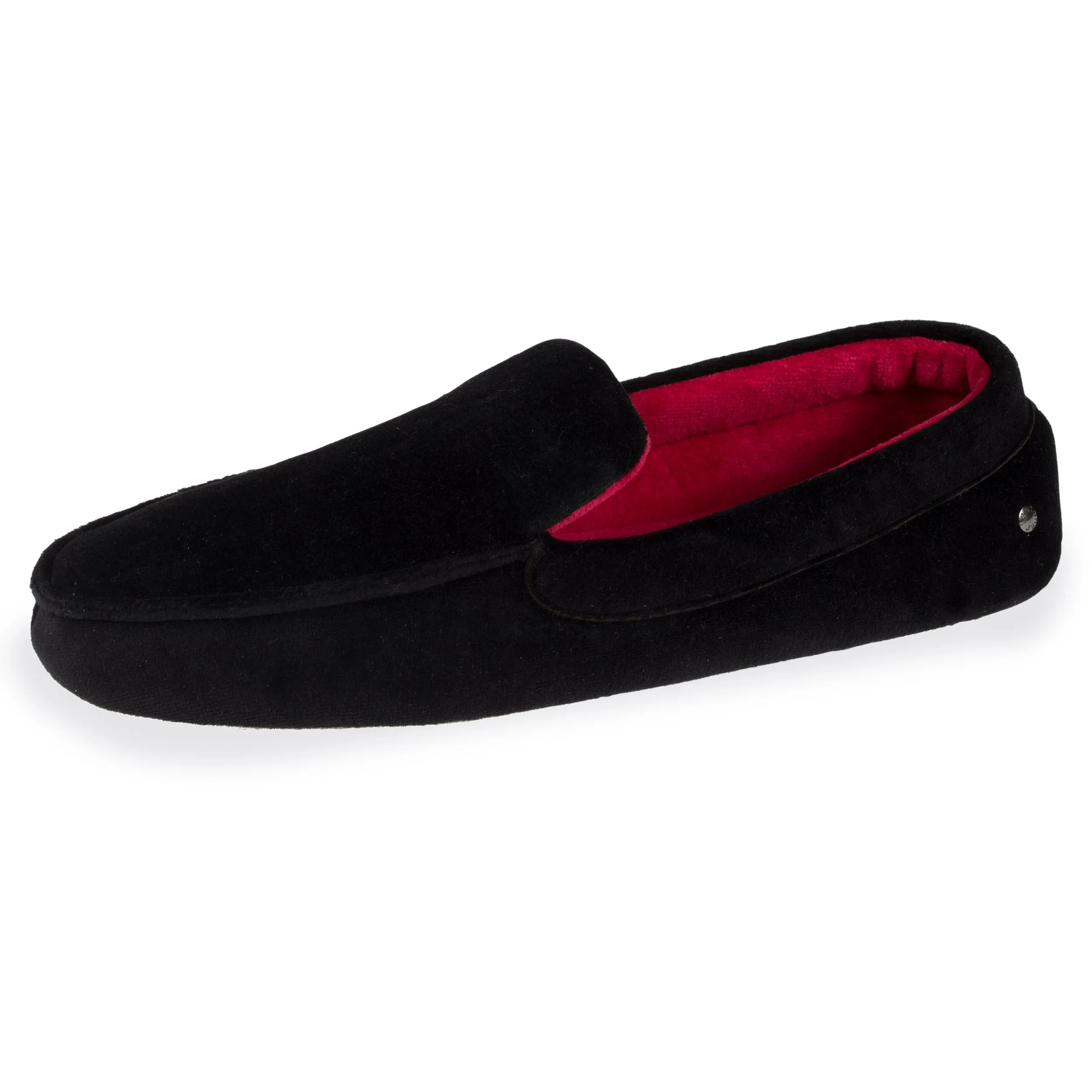 Chaussons mocassins Homme brodé Noir