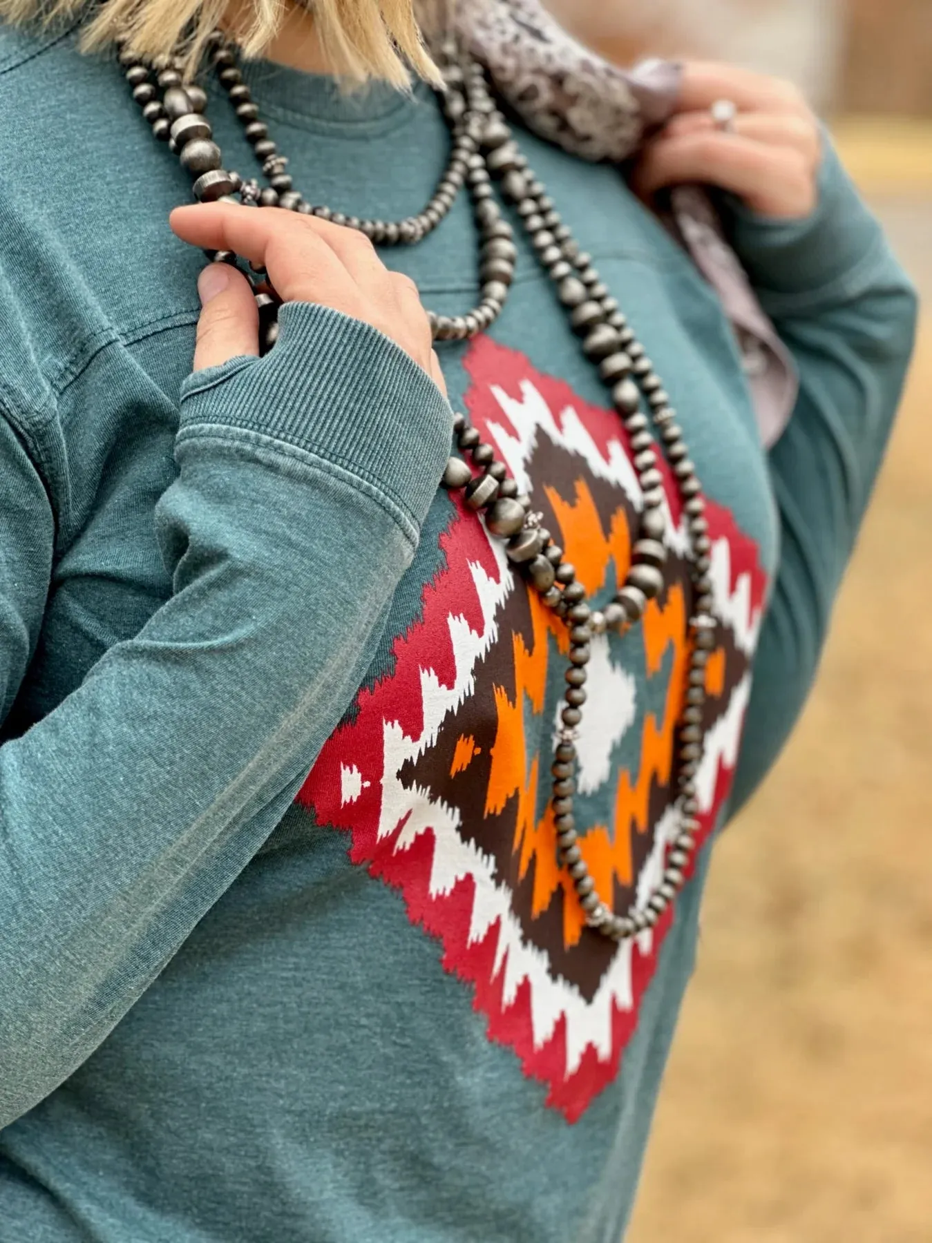 Cheyenne Aztec Emerald Long Sleeve