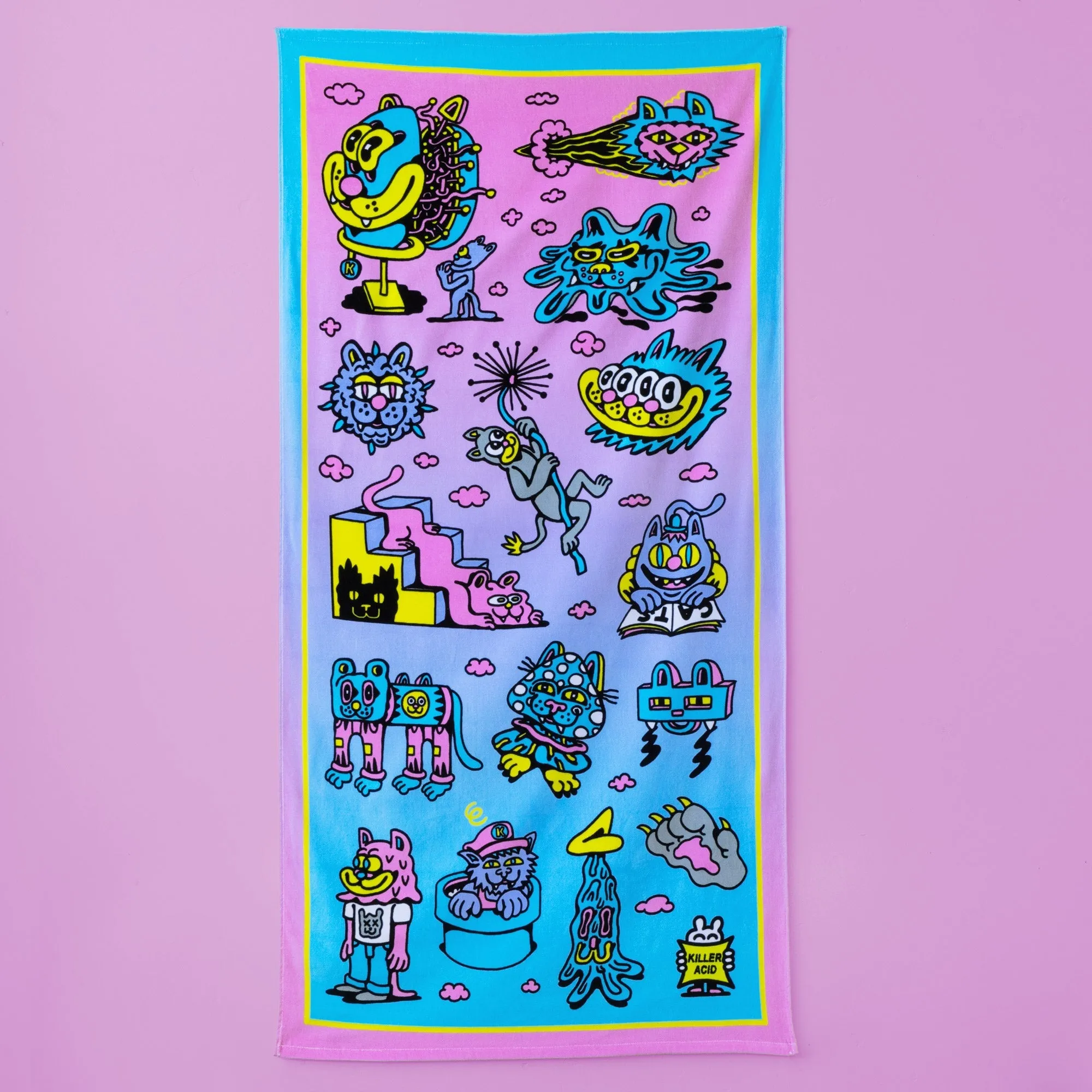 Cosmic Cats Beach Towel