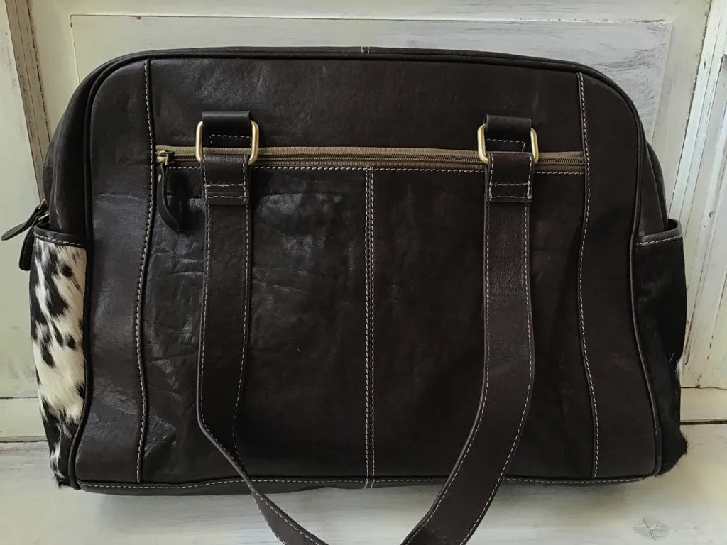 Cowhide Diaper Bag Tote