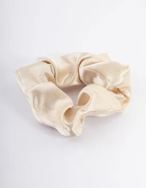 Cream Fabric Satin Scrunchie