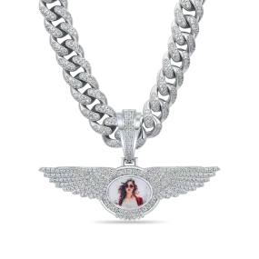 Custom Flying Wings Photo Pendant