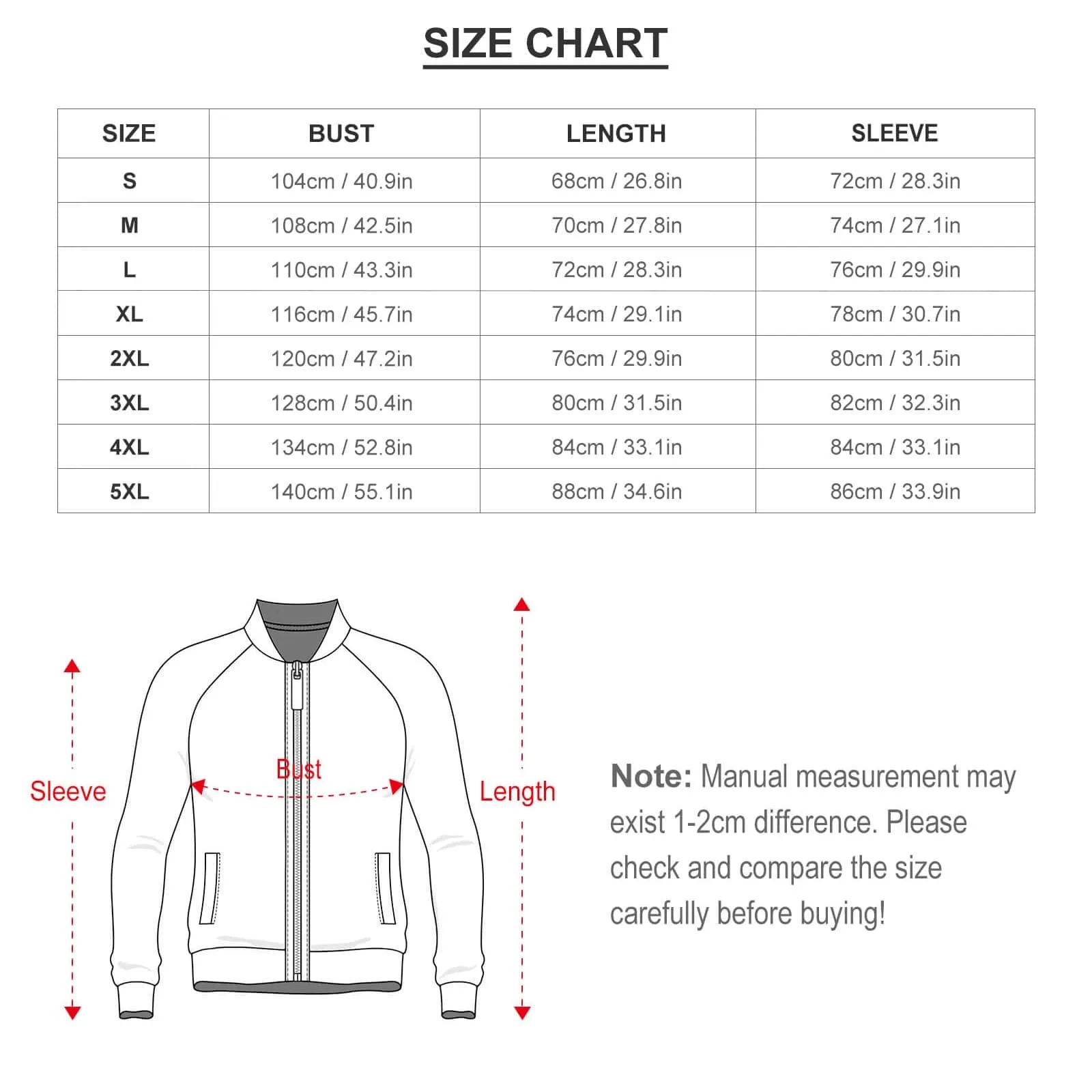 Custom Funny Big Face Men's Coat Crew Neck Zipper Jacket Outerwear