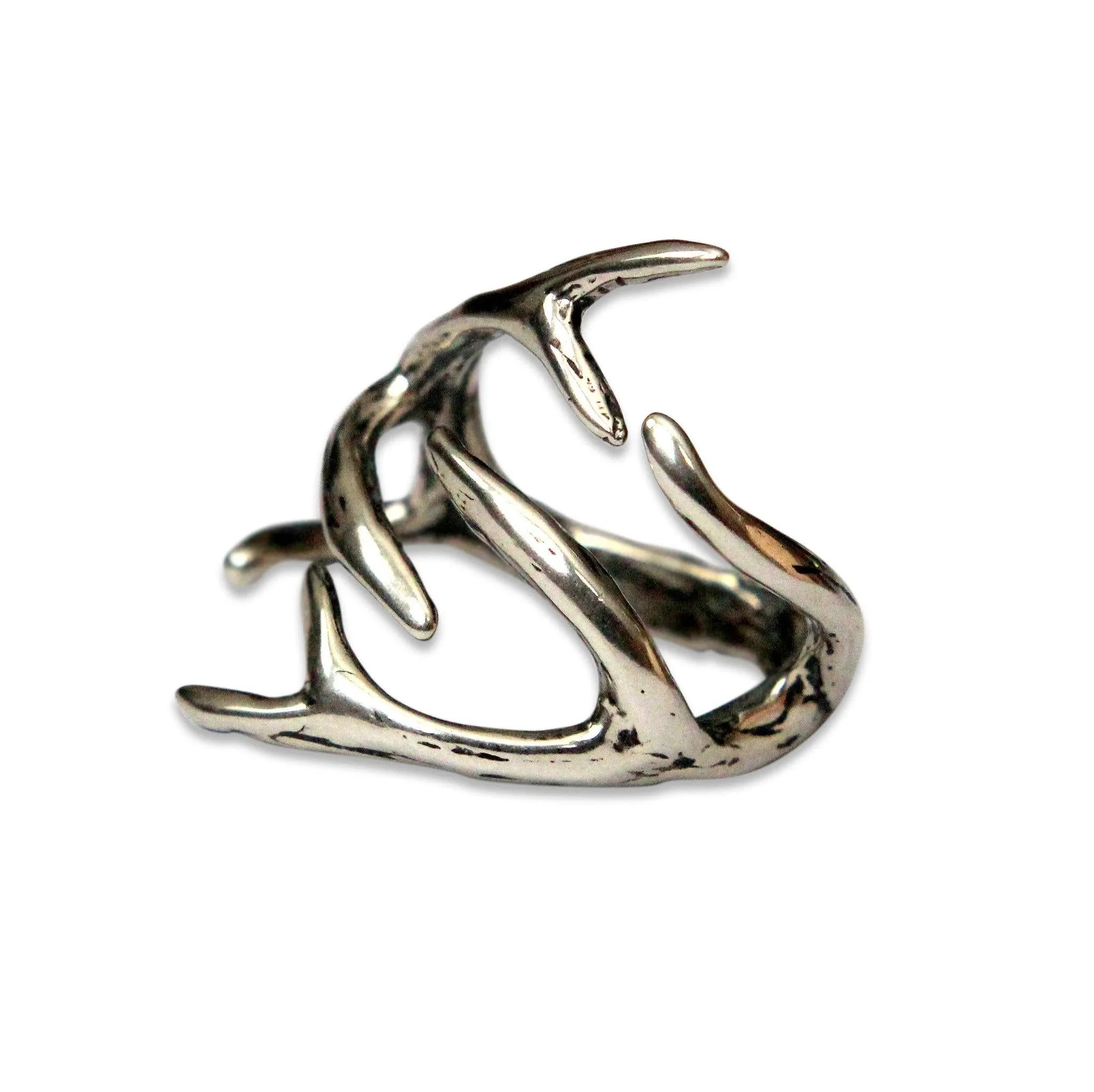 Deer Antler Adjustable Ring