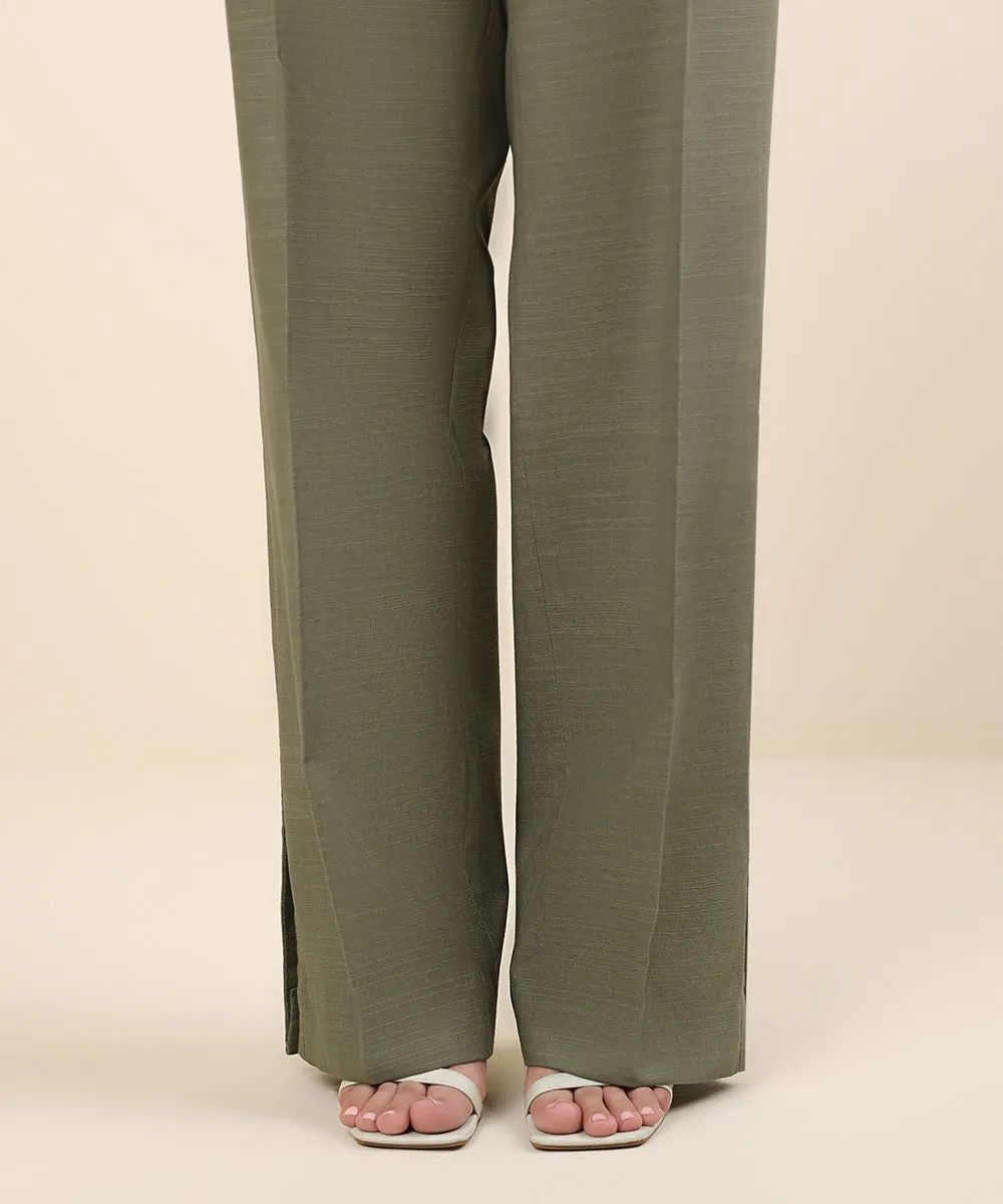 Dyed Khaddar Trousers