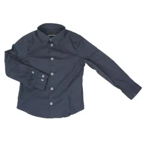 Emporio Armani Boys Navy Solid Dress Shirt_8N4C09