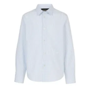 Emporio Armani Boys White Check Dress Shirt_ 3D4C09-4N89Z