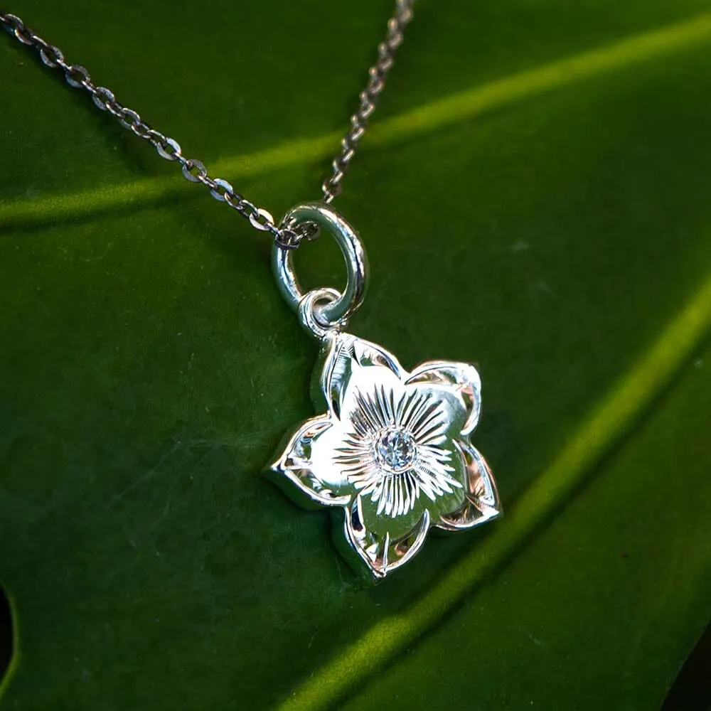 Engraved Sakura Pendant