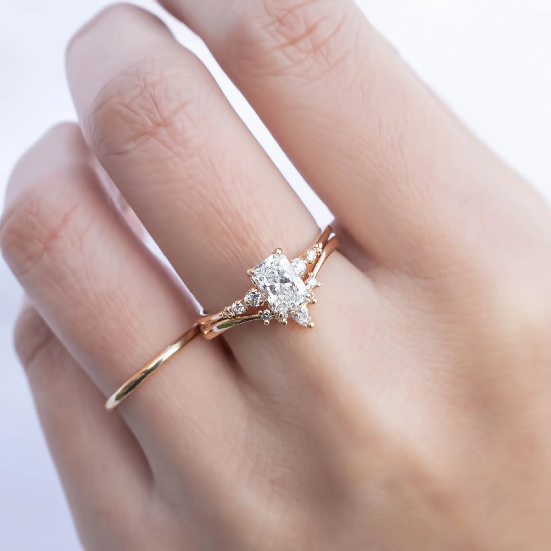 Estel Luxe Radiant Cut Diamond Ring  (Choose your own diamond)