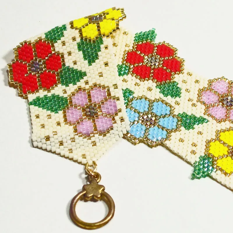 Fatimah Seed Bead Flower Bracelet